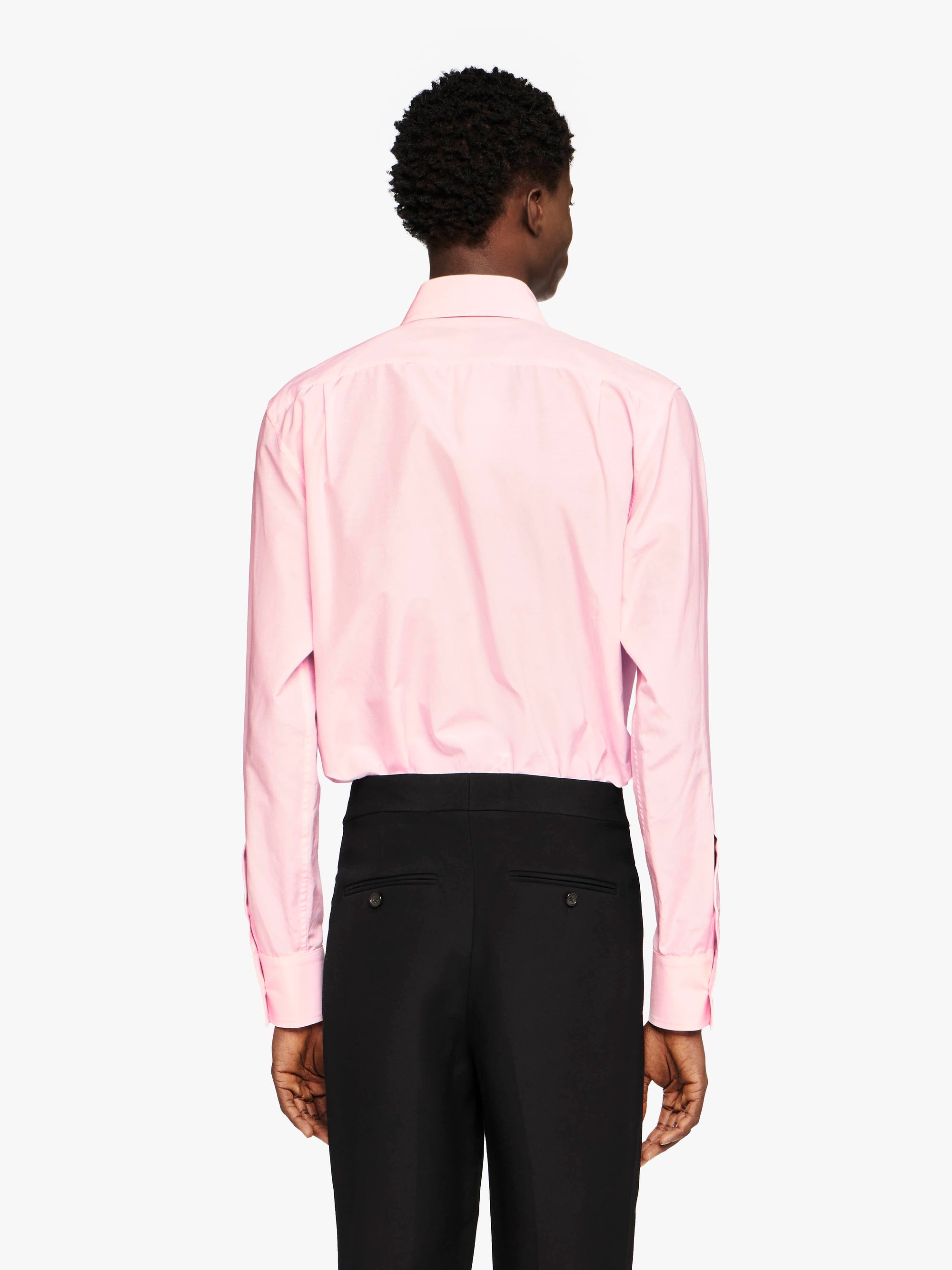 Chemise En Satin Avec Poches Ballon - Pale Pink