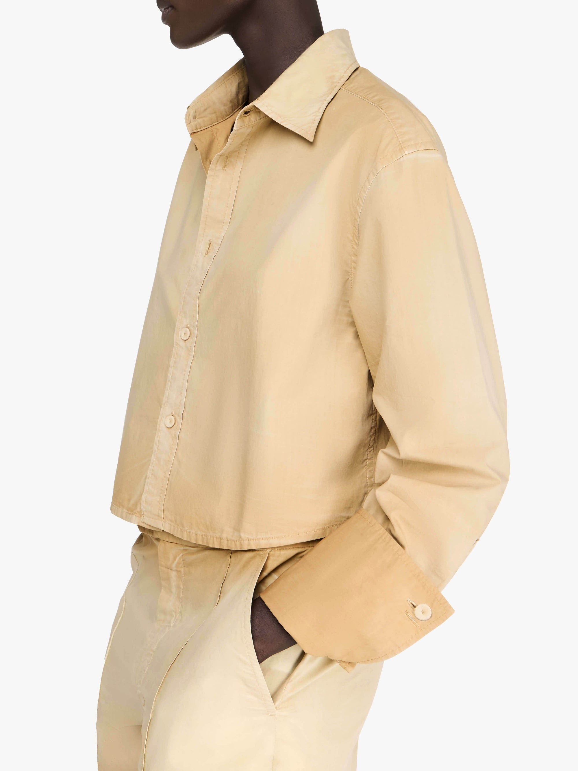 Chemise Courte Teintée En Pièce - Light Tobacco