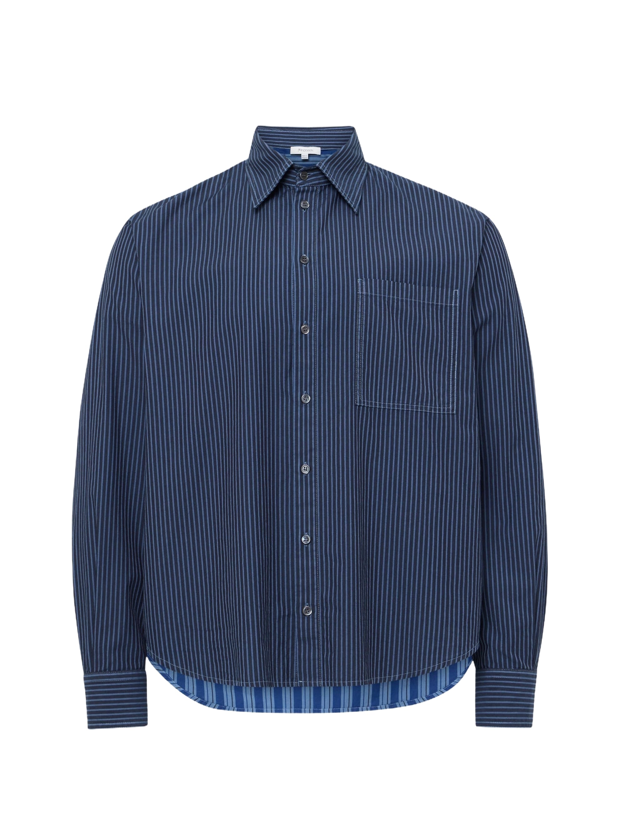 Chemise À Rayures En Patchwork - Navy