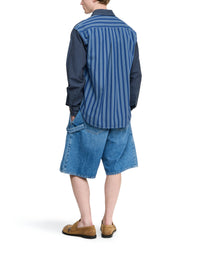 Chemise À Rayures En Patchwork - Navy