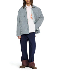 Chemise oversize à rayures - Off White & Navy