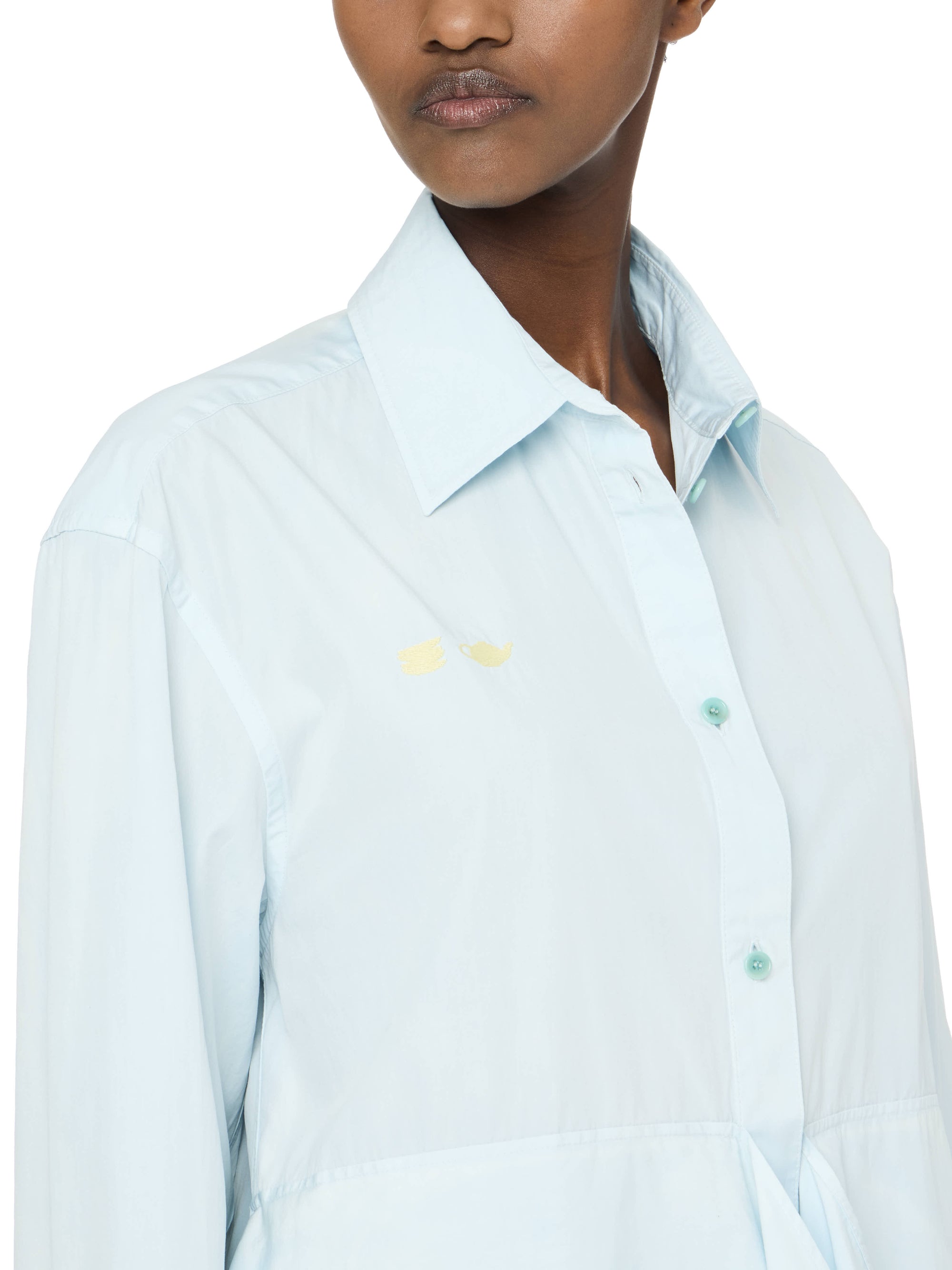 Chemise À Volant - Pale Blue