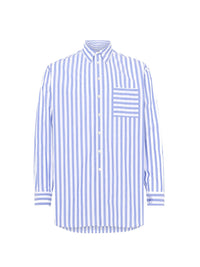 Chemise oversize à rayures - White & Blue