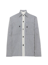 Chemise oversize à rayures - Off White & Navy