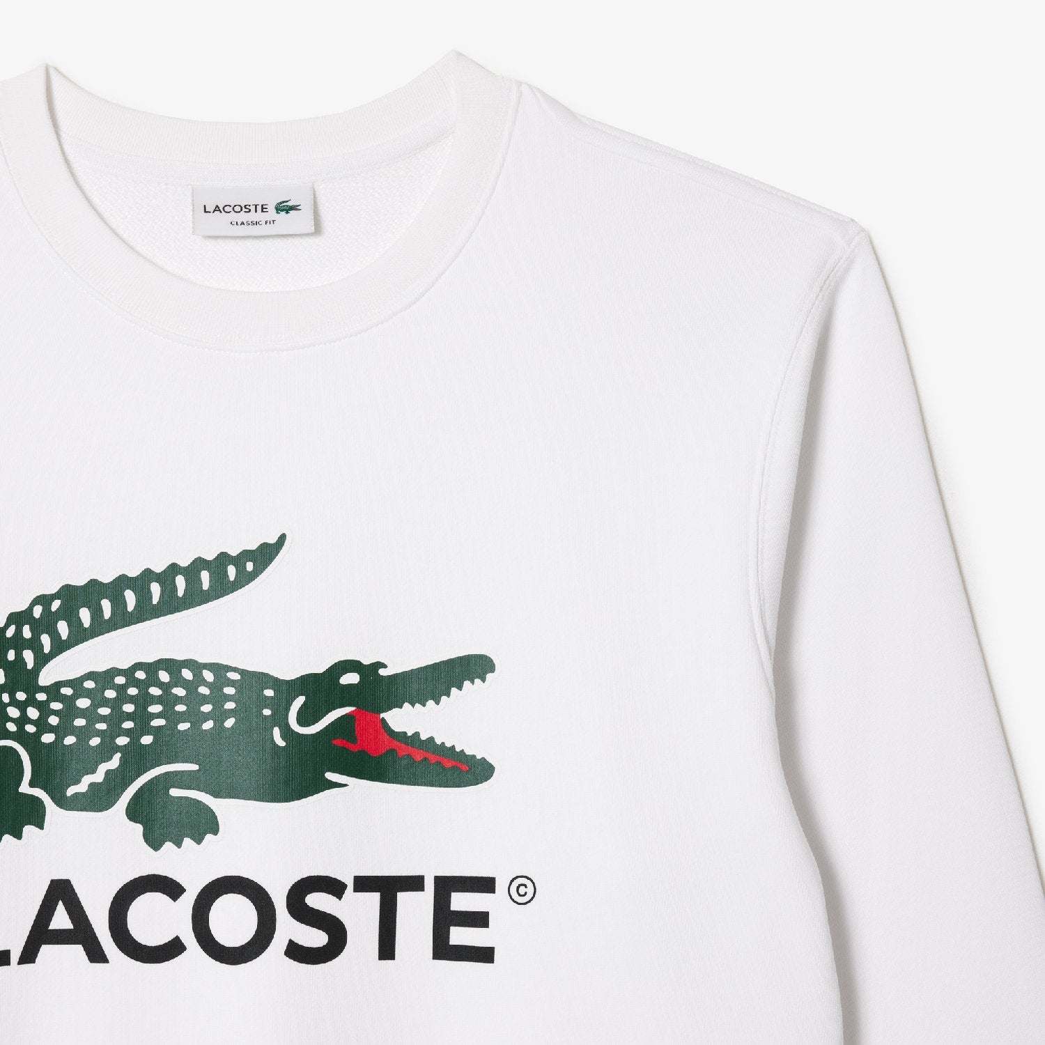 Sweatshirt à col rond en molleton - Blanc