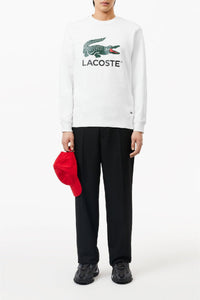 Sweatshirt à col rond en molleton - Blanc