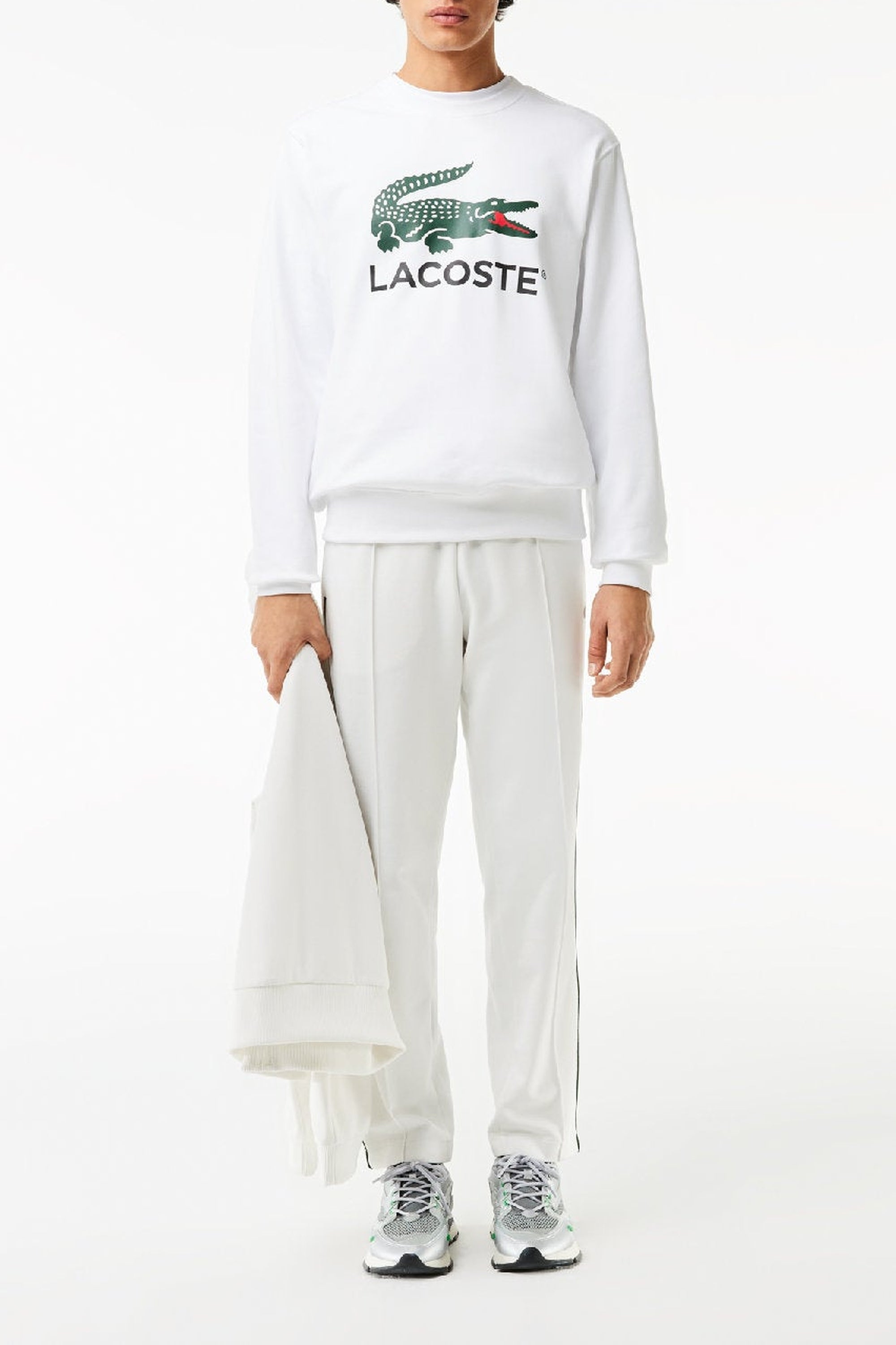 Sweatshirt à col rond en molleton - Blanc