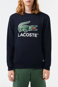 Sweatshirt à col rond en molleton - Marine