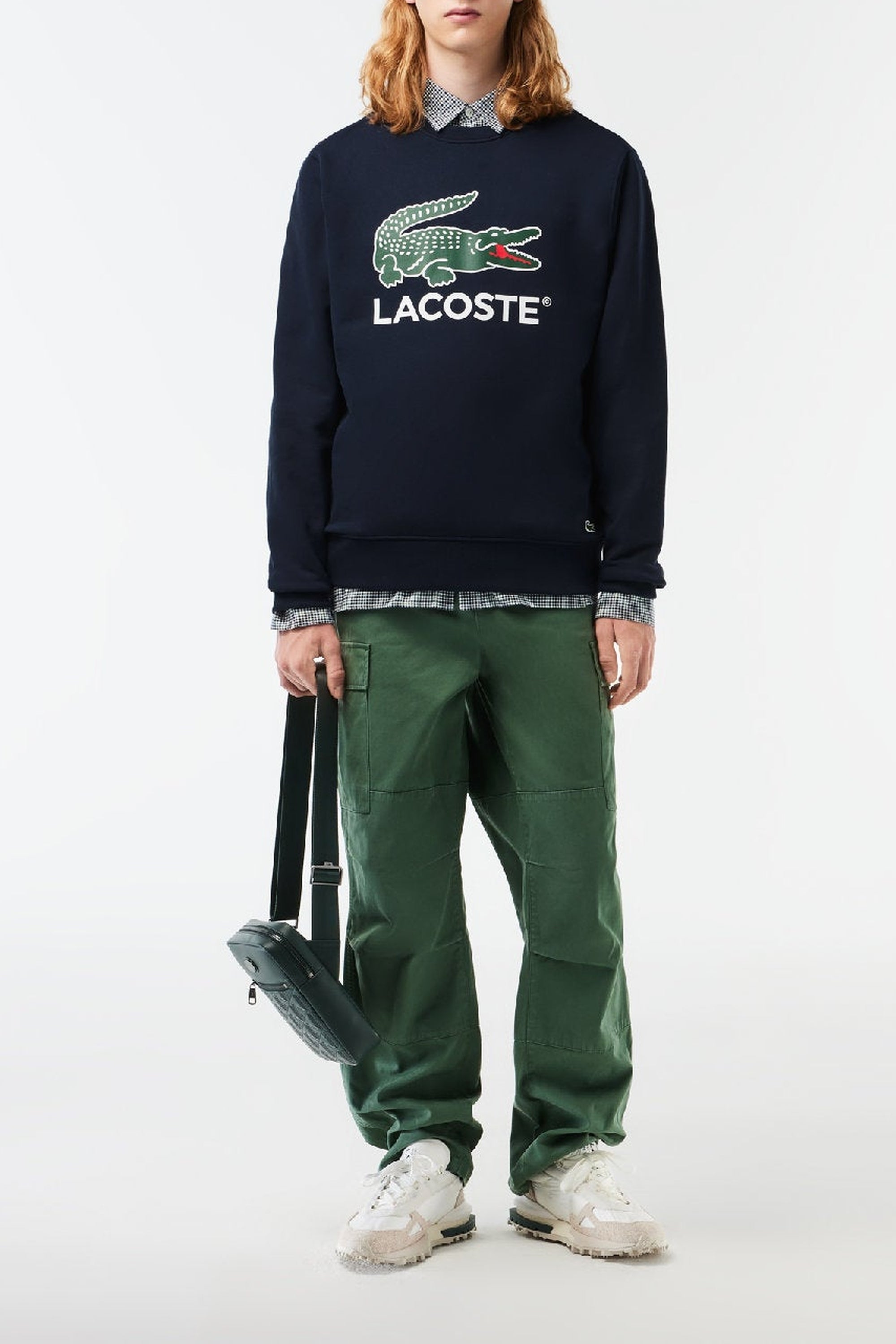 Sweatshirt à col rond en molleton - Marine