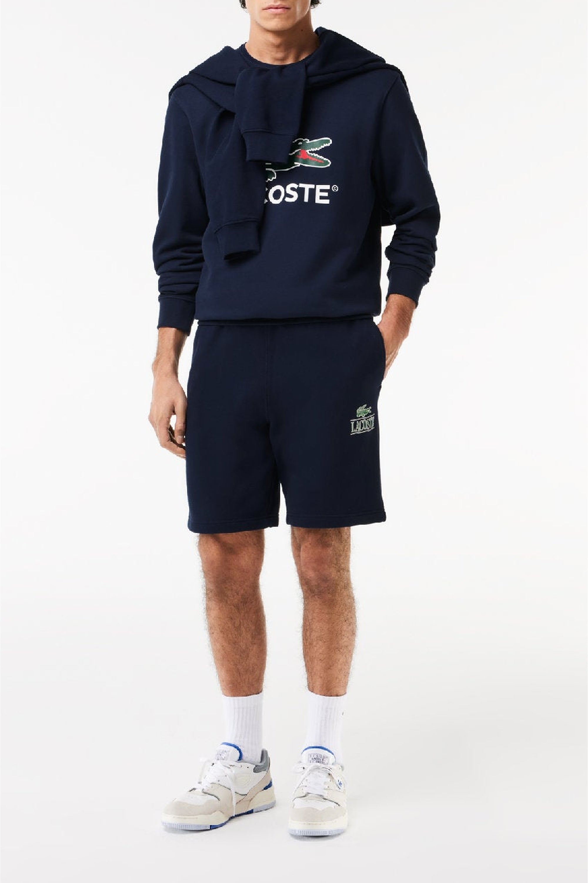 Sweatshirt à col rond en molleton - Marine