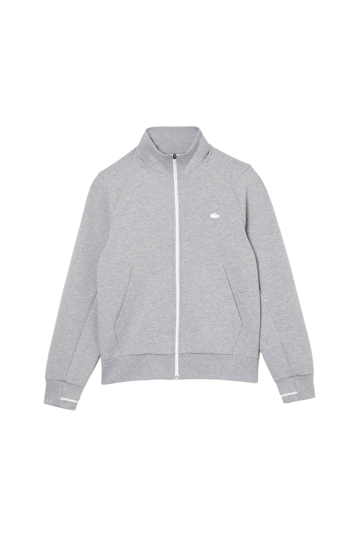 Sweatshirt à col montant zippé - Argent Chiné