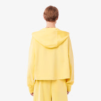 FASHION SHOW_Sweat à capuche court oversize - Jaune