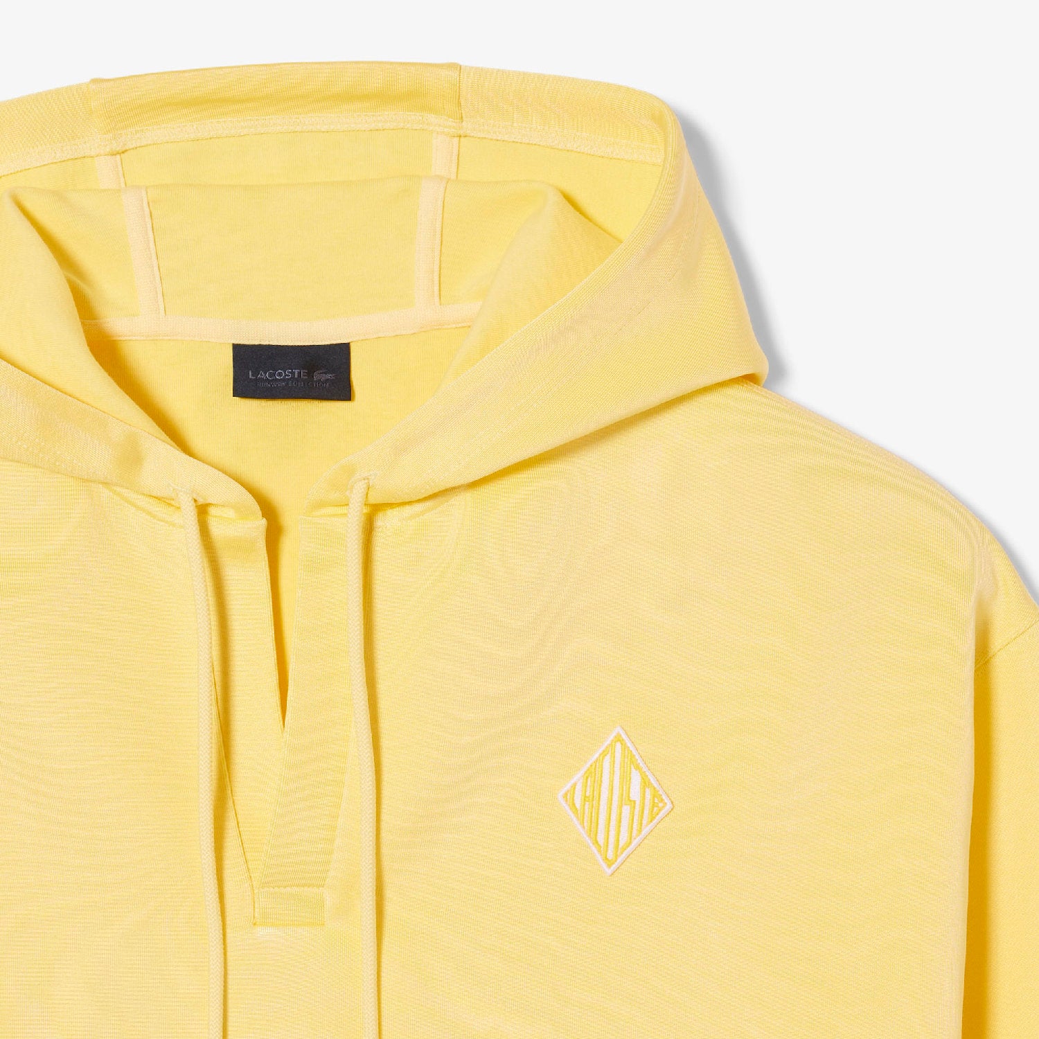 Sweat à capuche court oversize - Jaune