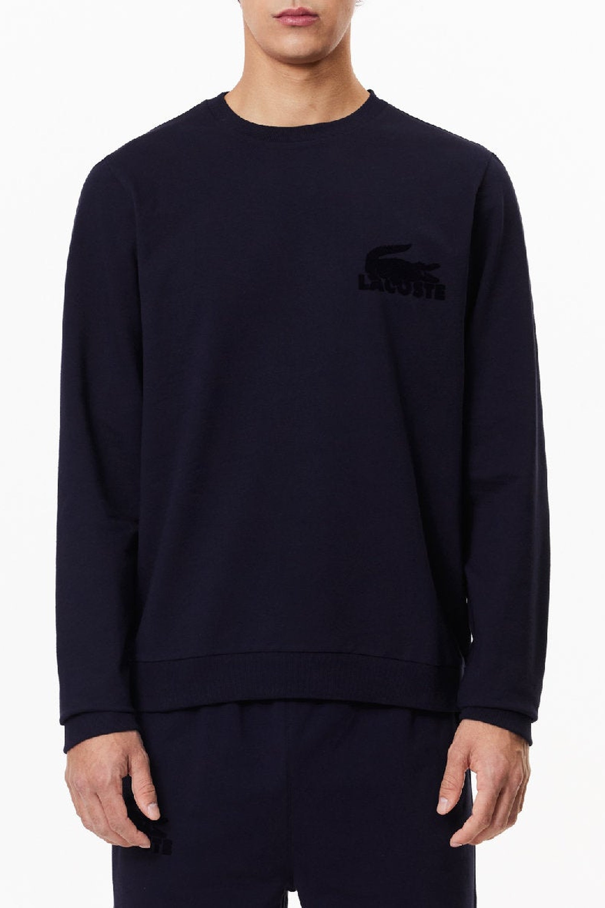 Sweatshirt avec logo en molleton - Marine