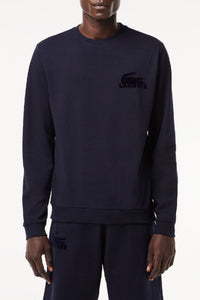 Sweatshirt avec logo en molleton - Marine