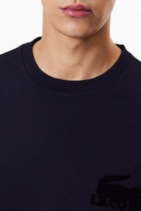 Sweatshirt avec logo en molleton - Marine