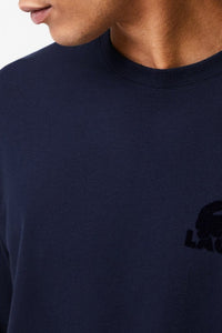Sweatshirt avec logo en molleton - Marine
