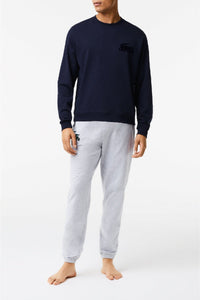 Sweatshirt avec logo en molleton - Marine