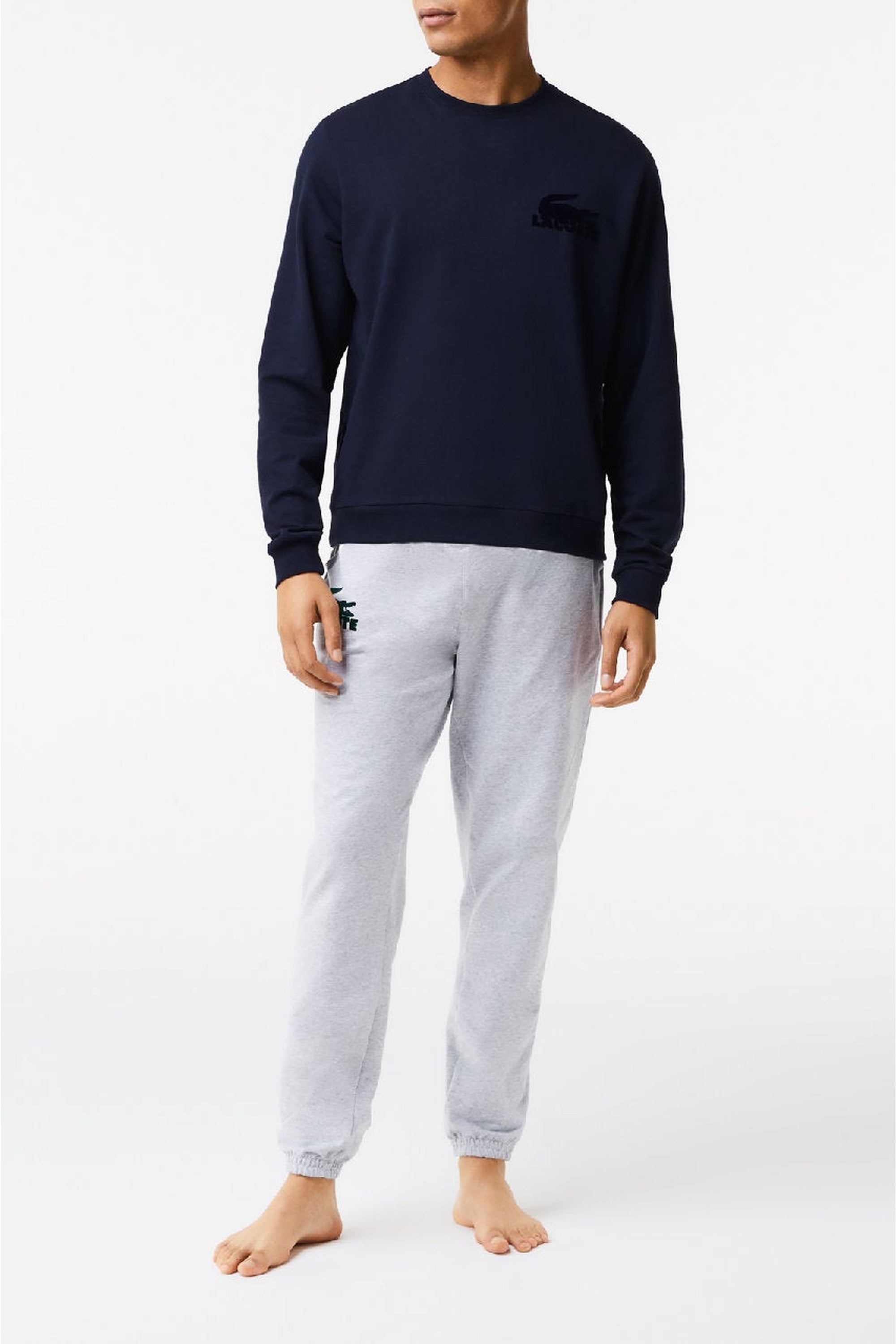 Sweatshirt avec logo en molleton - Marine