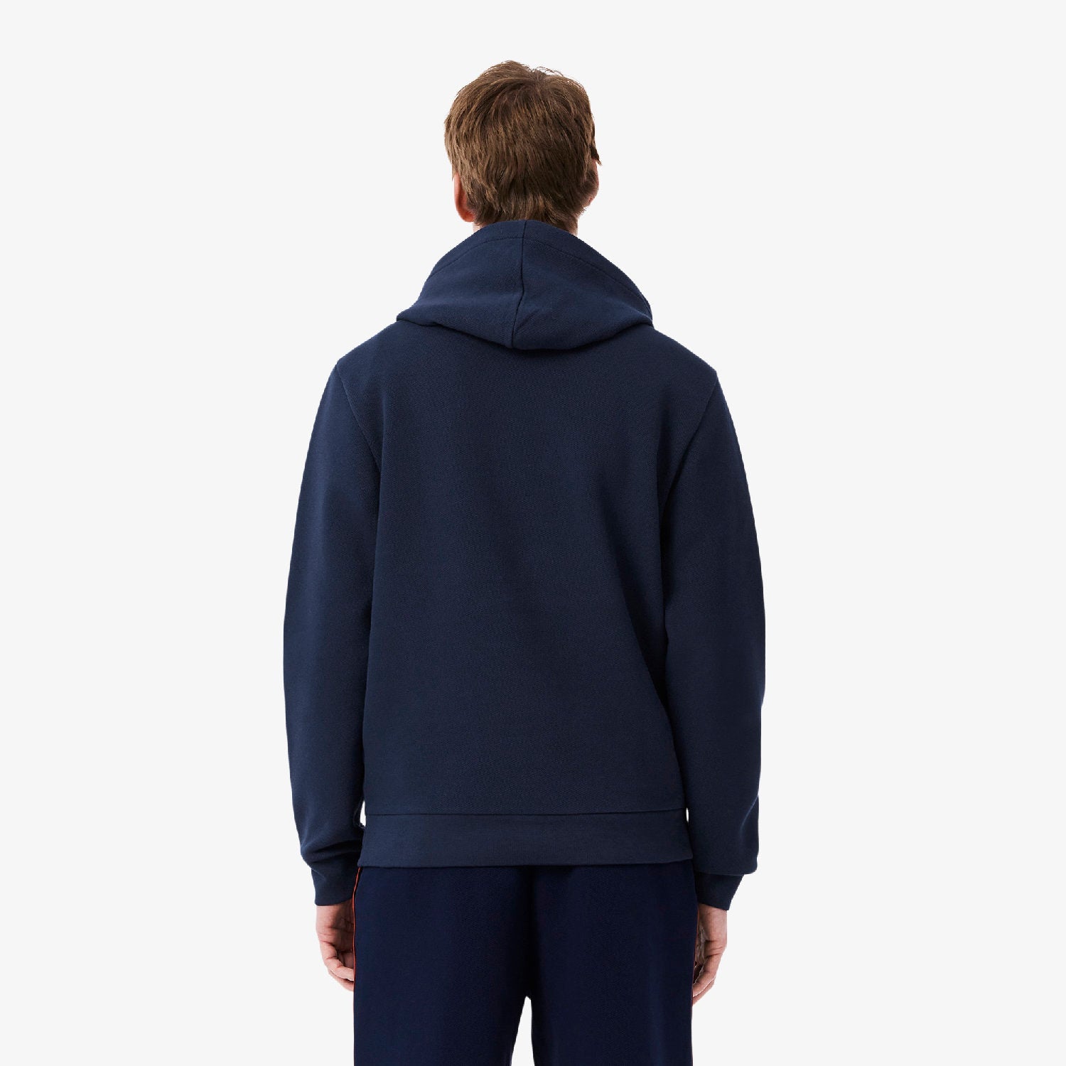 Sweat à capuche Lacoste x Roland-Garros en piqué - Marine