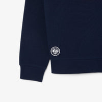 Sweat à capuche Lacoste x Roland-Garros en piqué - Marine