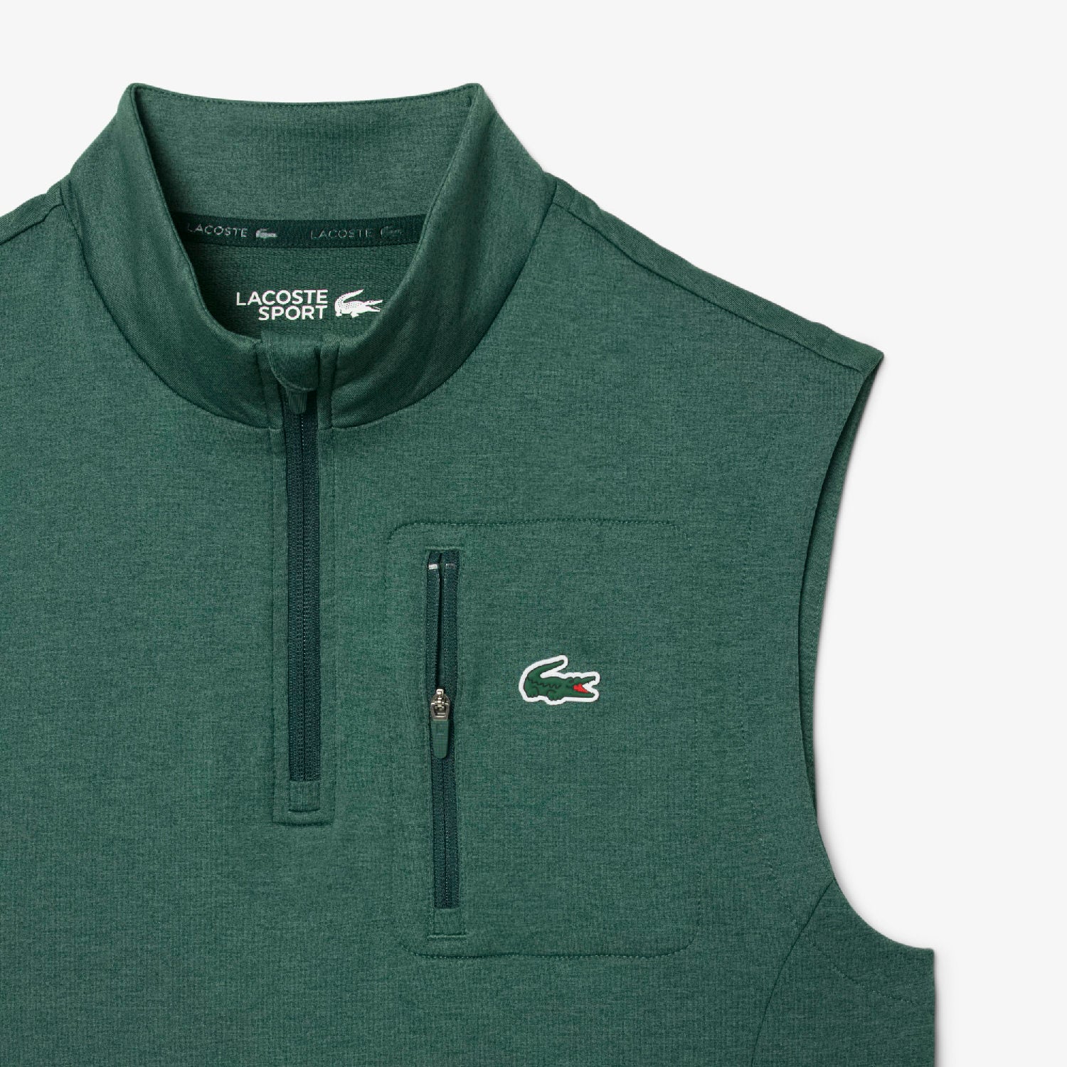 Veste Golf sans manches zippée - Sinople Chiné