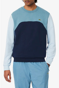 Sweatshirt à empiècement avec logo - Marine & Calcaire