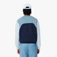 Sweatshirt à empiècement avec logo - Marine & Calcaire