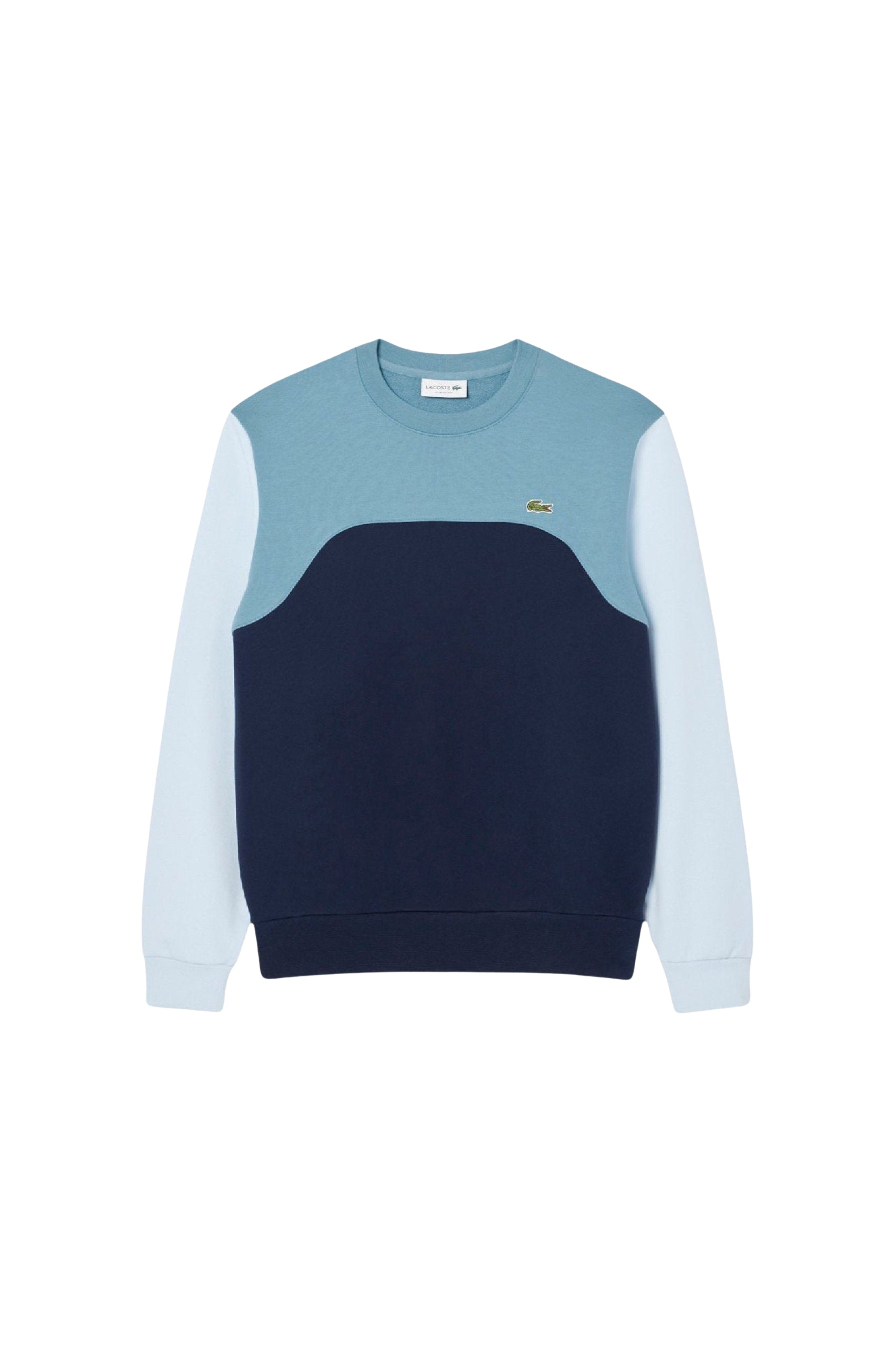 Sweatshirt à empiècement avec logo - Marine & Calcaire