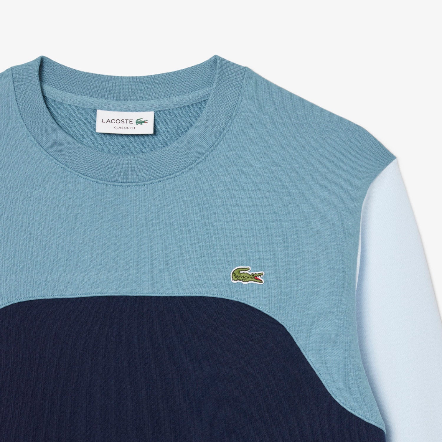 Sweatshirt à empiècement avec logo - Marine & Calcaire