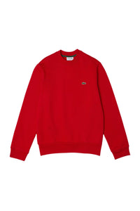 Sweatshirt à col rond en molleton - Rouge