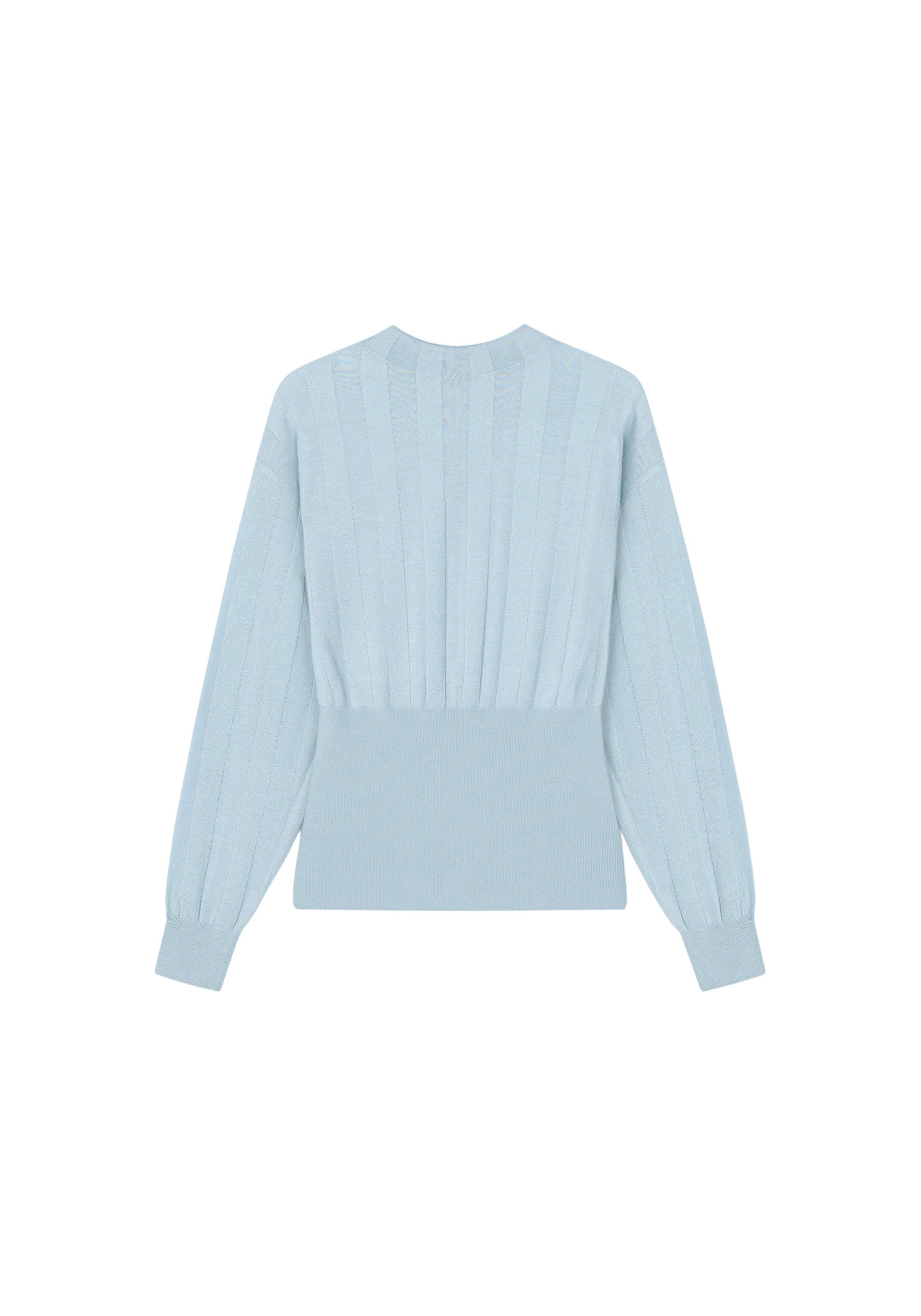 Shabby wool funnel neck jumper - Ice Blue