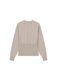 Pull Shabby à col cheminée en laine - Mist