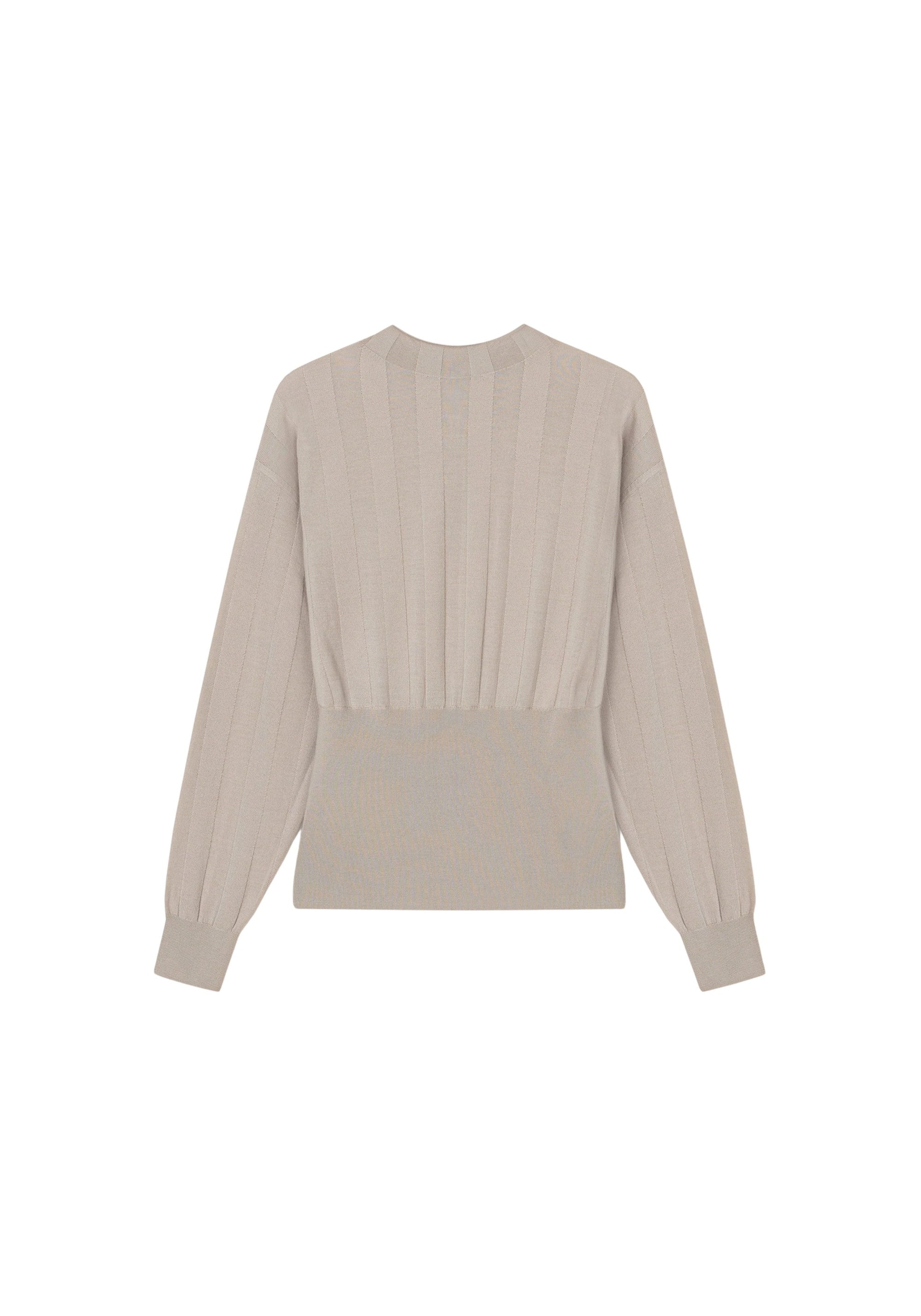 Pull Shabby à col cheminée en laine - Mist