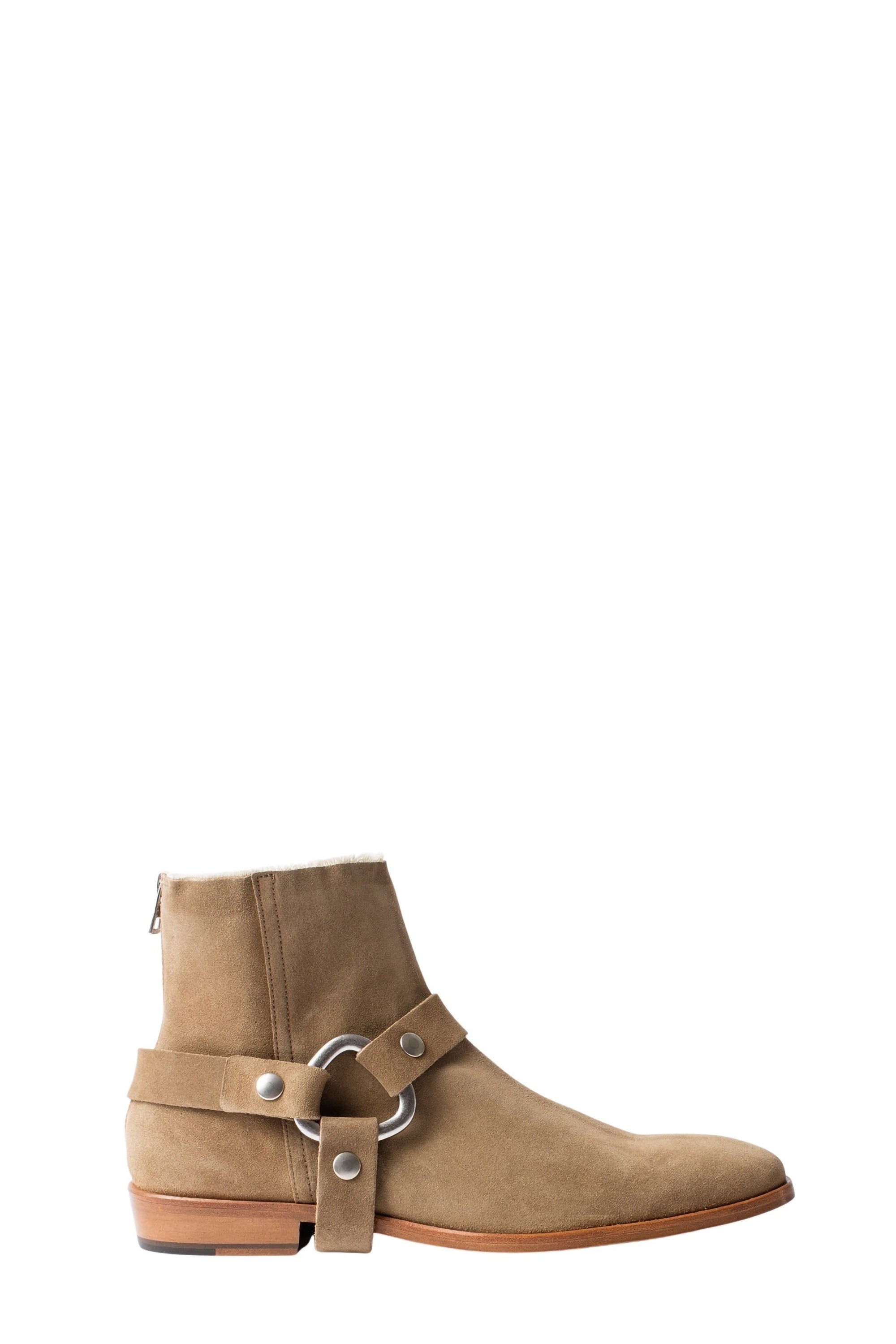 Bottines Romare Belt en cuir - Marron