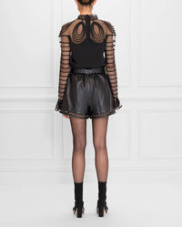 Short Sael en cuir - Black