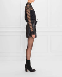 Short Sael en cuir - Black
