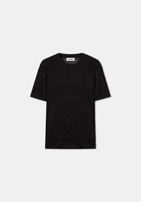 T-shirt Shalott ample côtelé - Black