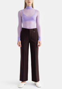 Shannon trousers with fine stripes - Bordeaux