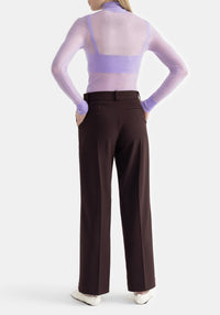 Shannon trousers with fine stripes - Bordeaux