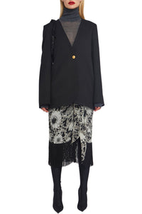 Veste Sharp coupe courte en laine - Black