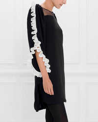 Robe Shay à manches tulipes - Black & White