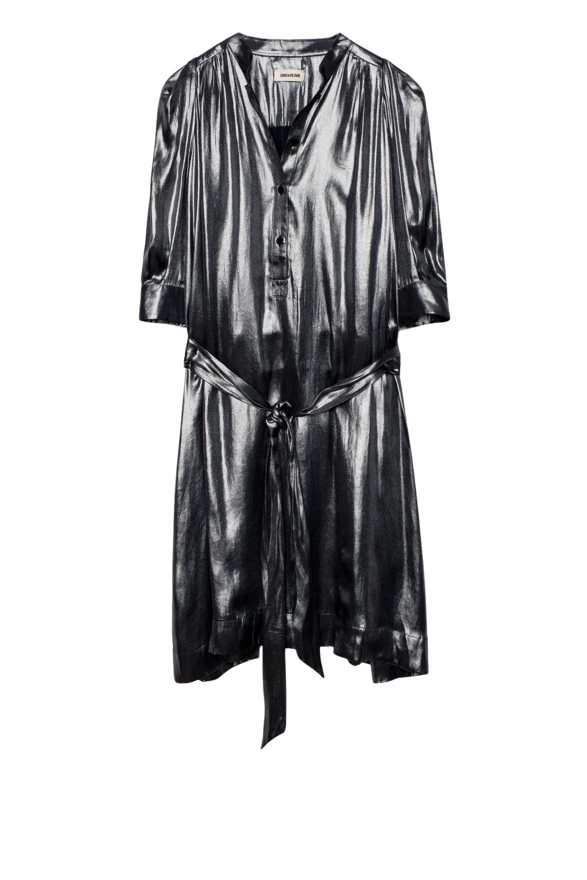 Retouch Foil Dress - Silver
