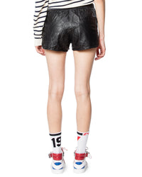 ZHORS LINE BLACK SALTO CRUMPLED LEATHER FASHION SHOW SHOR