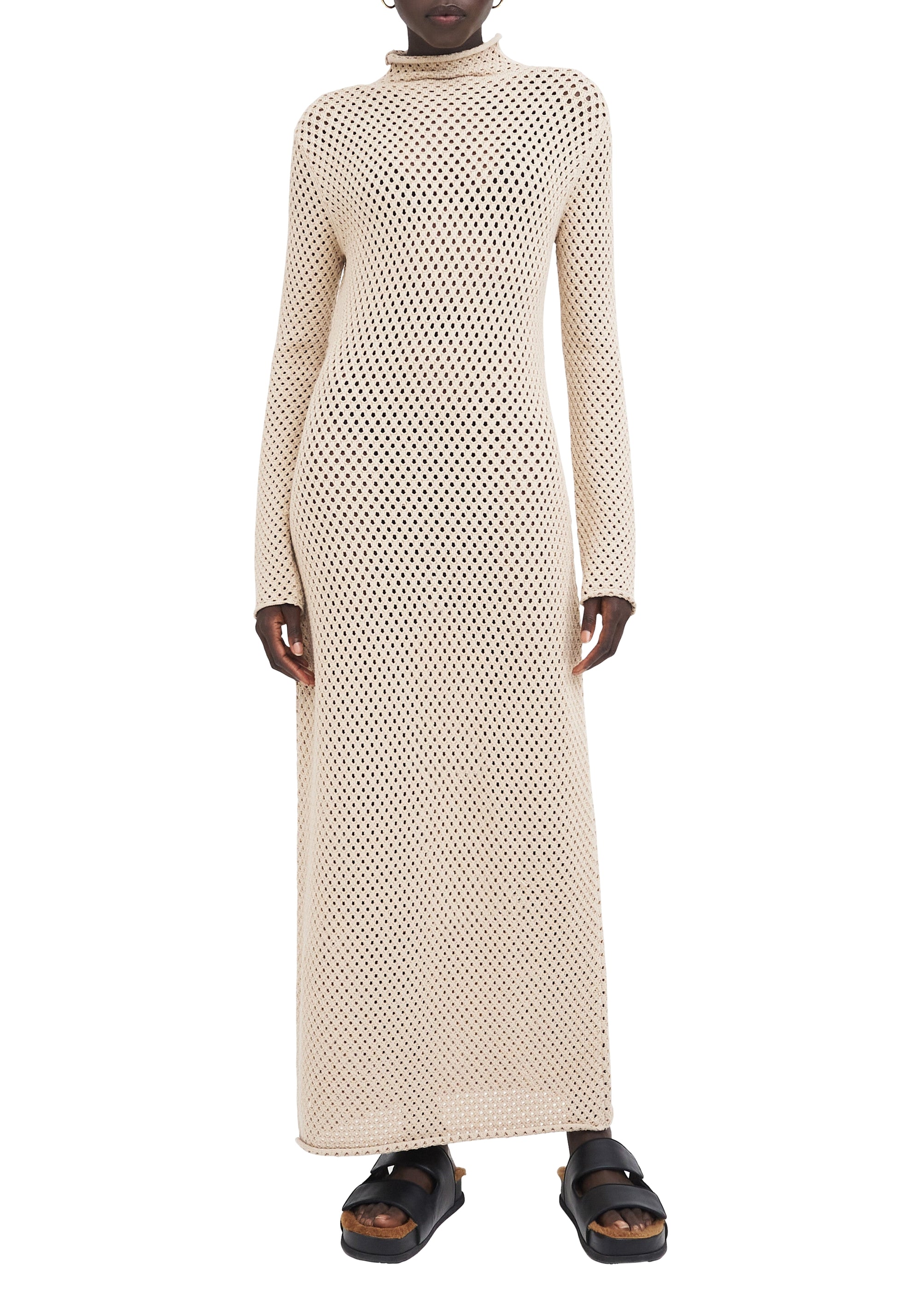 Robe longue Shela à col roulé - Sand