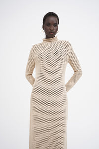 Robe longue Shela à col roulé - Sand