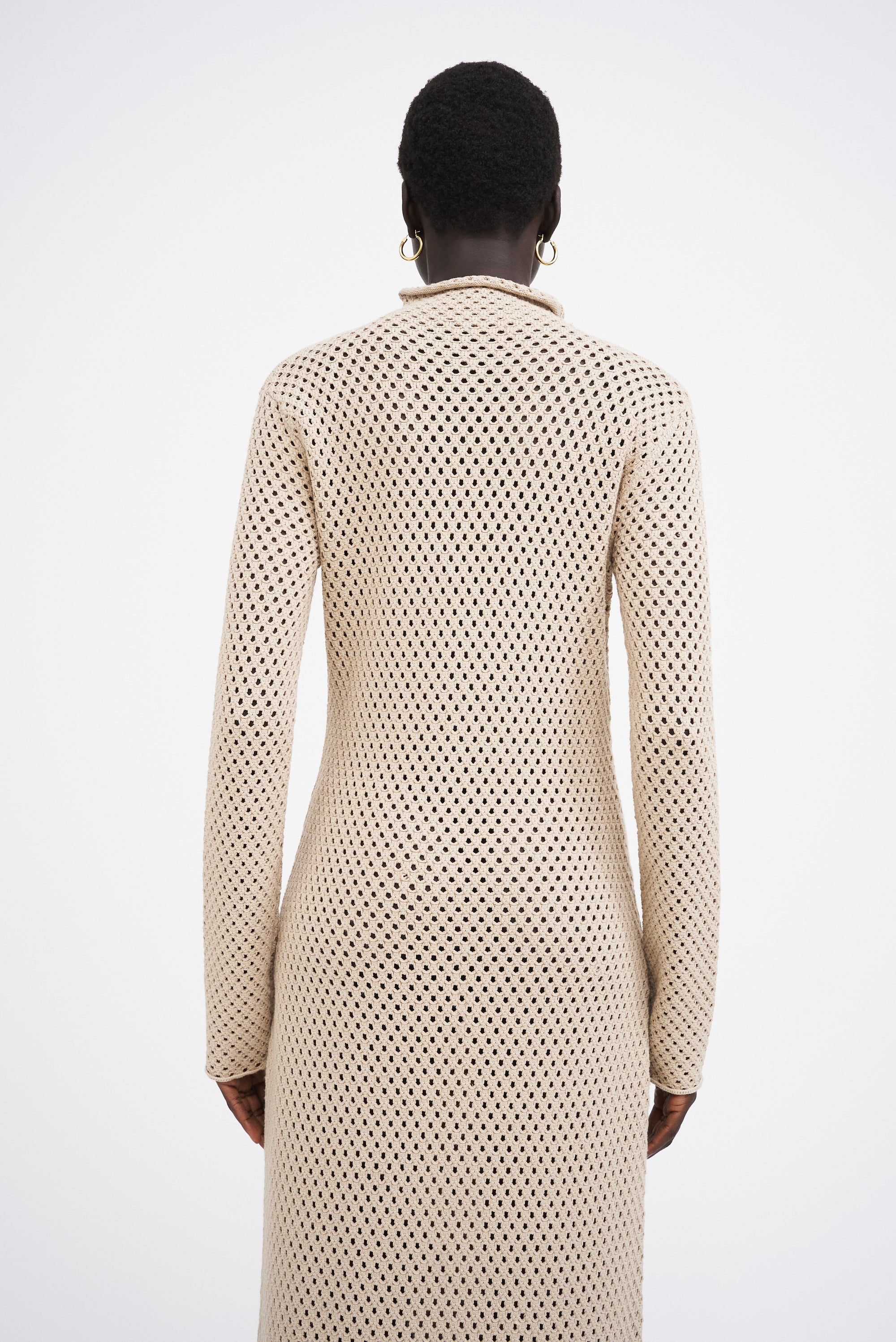 Robe longue Shela à col roulé - Sand