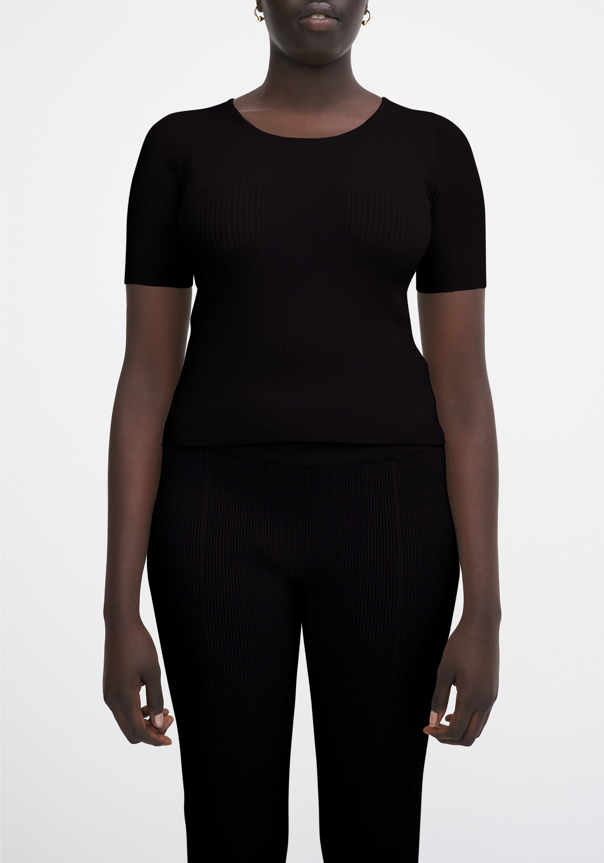 T-shirt Shell côtelé - Black