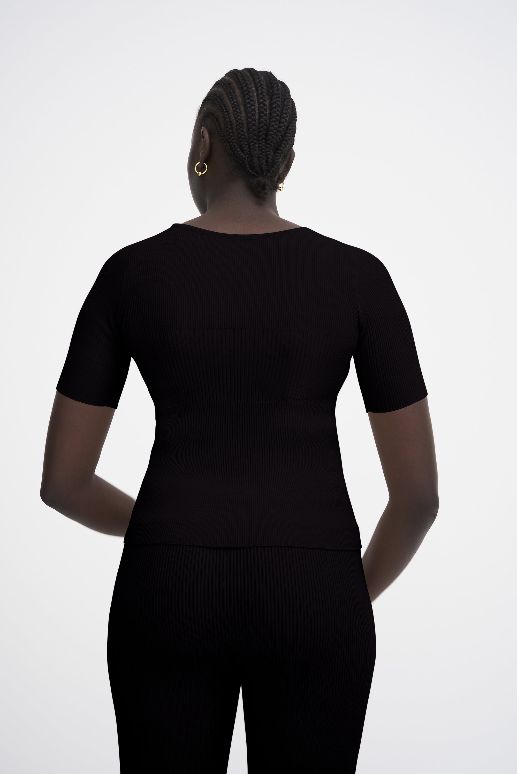 T-shirt Shell côtelé - Black
