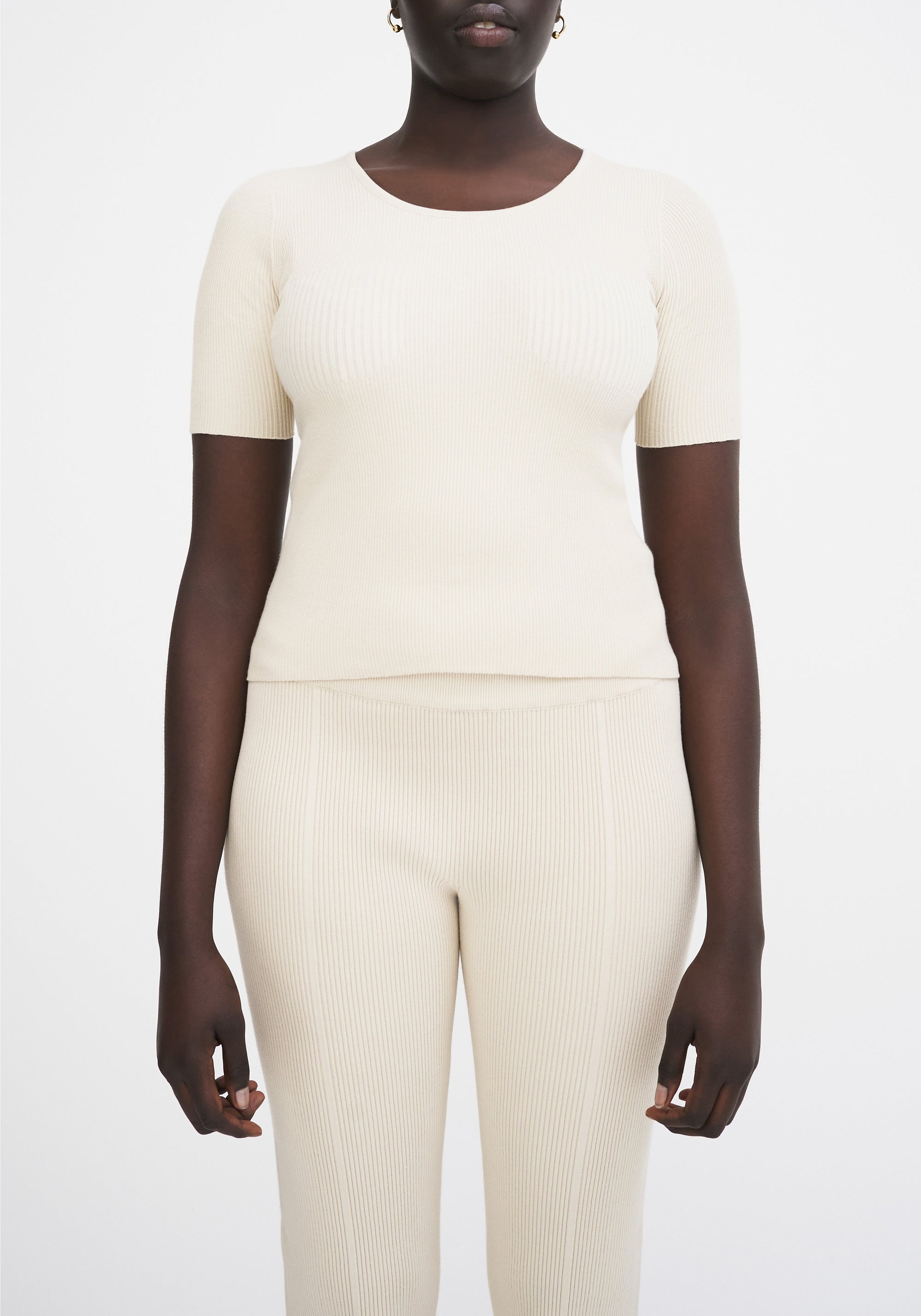 T-shirt Shell côtelé - Cream